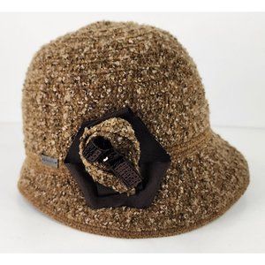 Betmar New York Bucket Hat Womens One Size Brown Bowler Derby Roll Grandma Core